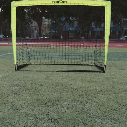 Portable Soccer Goals Set of 2 with Nets 4'x3' Backyard Indoor Outdoor Soccer Goal Kit with 2 Soccer Balls Pump and Carrying Bag for Kids