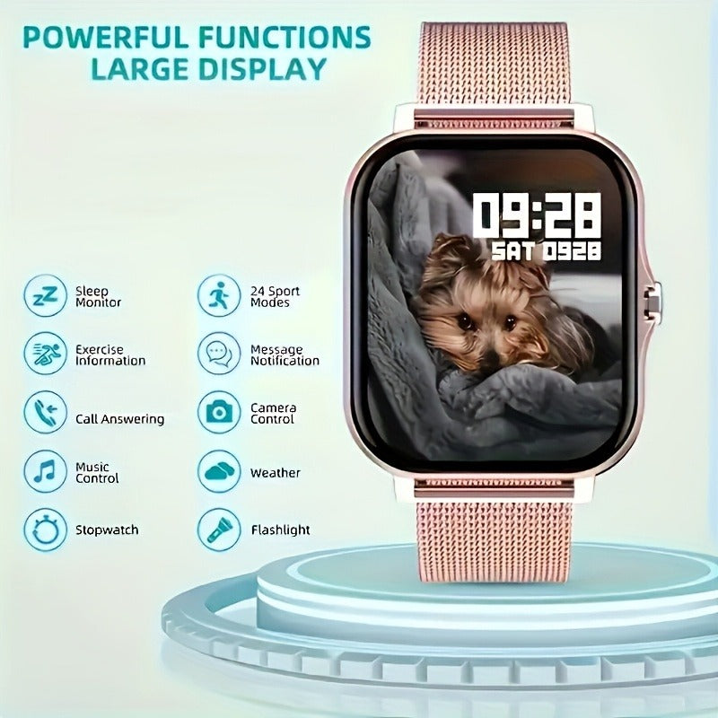 Smartwatch Bluetooth Calling with 1.83" Full Touch Screen, Multiple Sport Modes, Music Control & Sedentary Reminder – Fitness Tracker