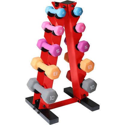 Dumbbell Rack A-Frame 5-Tier Heavy Duty Weight Storage Stand – Space-Saving Vertical Dumbbell Holder for Home Gym