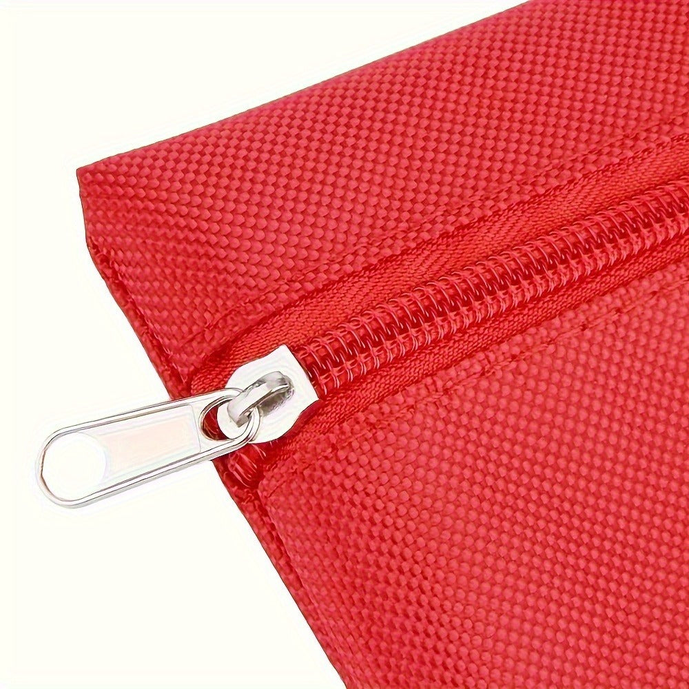 First Aid Bag 16-Pack – Empty Water-Resistant Nylon Pouch with Full-Open Zipper & Cross Symbol, Lightweight Portable Medical Bag for Home