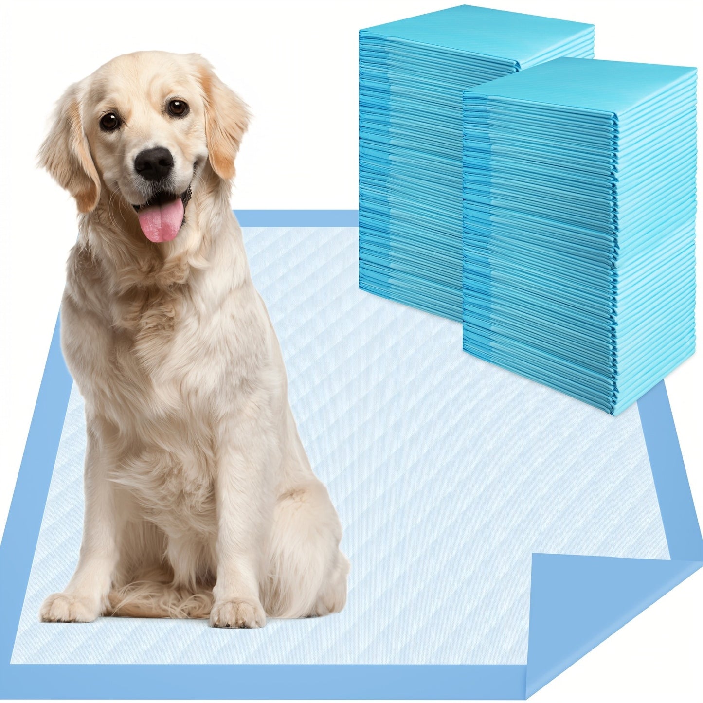 6-Layer Puppy Pads 100 Count – Super Absorbent Leak-Proof Odor Control Dog Pee Pads for Potty Training, Large & XL Size 34"x28" and 22"x22"
