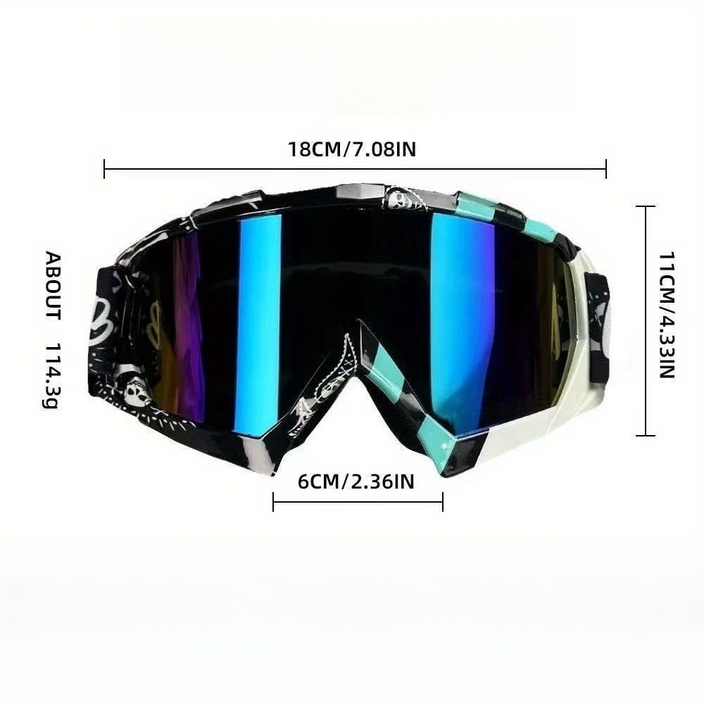 Two-Piece NAFEIB Snow Goggle Set with One Clear Lens and One Colorful Lens in a Single Pairing