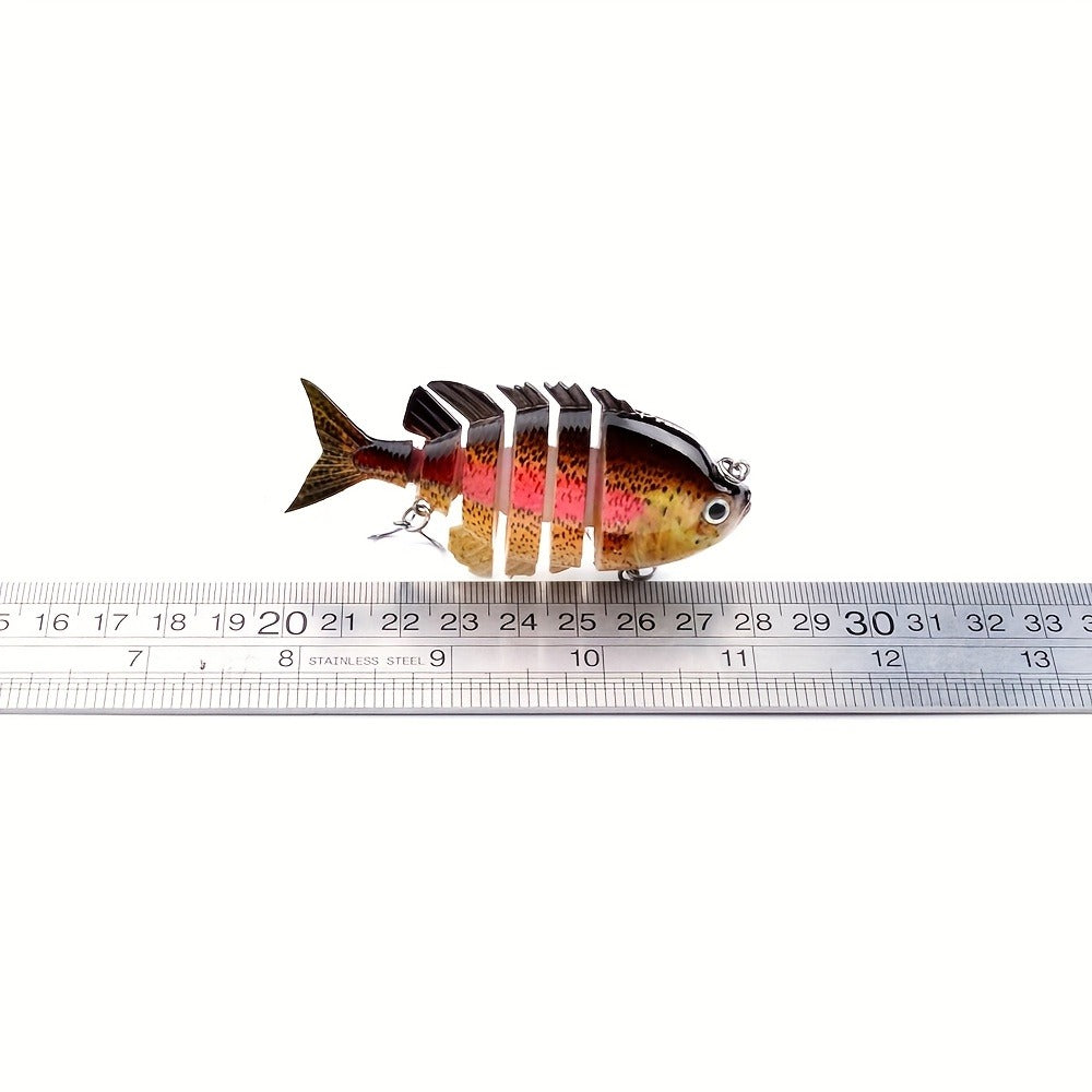 Fishing Lure Set 3pcs Realistic 6-Section Swimbait – Multi-Jointed Hard Bait for Bass, Trout, Pike & Freshwater Fish | Lifelike Swimming