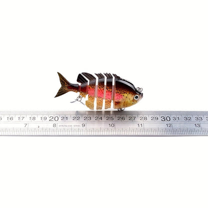 Fishing Lure Set 3pcs Realistic 6-Section Swimbait – Multi-Jointed Hard Bait for Bass, Trout, Pike & Freshwater Fish | Lifelike Swimming