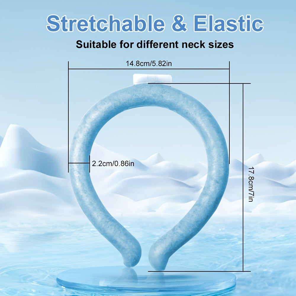 Cooling Neck Ring 3-Pack – Wearable Ice Gel Tube Wrap for Hot Weather, Outdoor Sports, Heat Relief & Hot Flashes, Freezes at 28°C