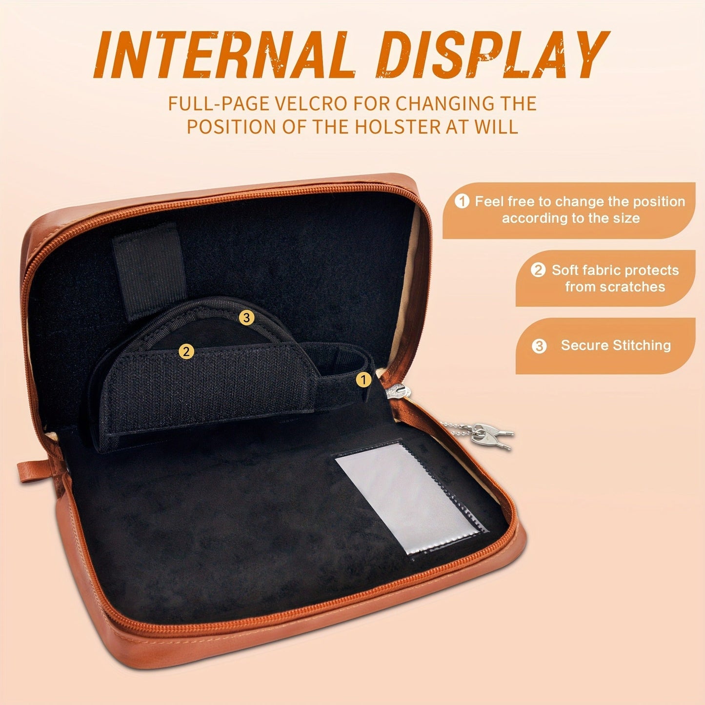 Lockable Soft Pistol Case Book-Style Handgun Storage Bag with Zipper – Discreet Portable Gun Case for 9mm & Most Handguns