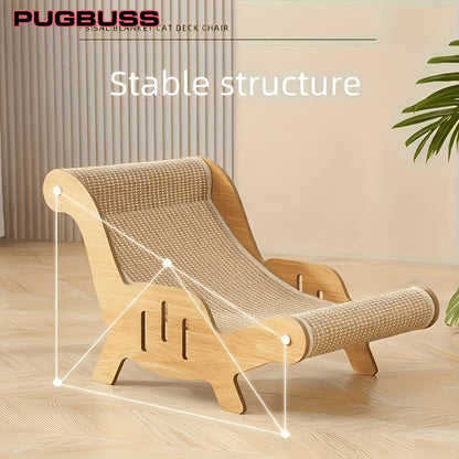 Cat Scratcher Lounge Chair 2-in-1 Natural Sisal Sofa Bed No Shedding Breathable Ultra Durable Oversized Design for Scratching Napping