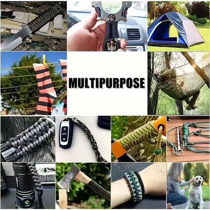 Paracord Tent Rope 7-Core Multi-Purpose Outdoor Rope – 100ft / 164ft / 328ft Camping Guy Line, Tent Tie-Down, Hanging Rope