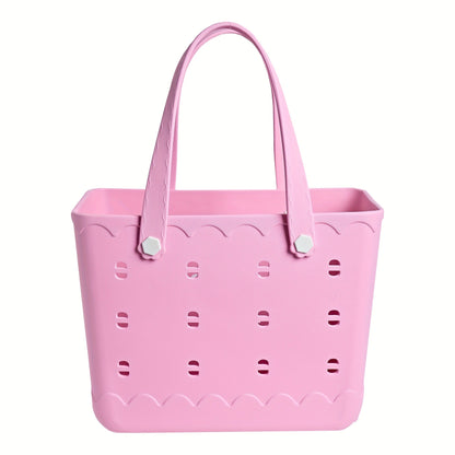 Beach Tote Bag for Women, Large Shoulder Handbag for Travel Vacation Fruits Flowers Drinks, M & L