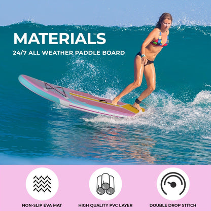Inflatable Stand-Up Paddle Board in 10, 11 or 12-Foot Lengths with Five Colors and Three-Fin Layout