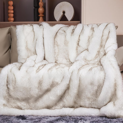 Faux Fur Throw Blanket 1060GSM Luxury – Super Soft Reversible Plush Mink Blanket for Bed Couch Sofa, Oversized Heavy Weight Cozy Blanket