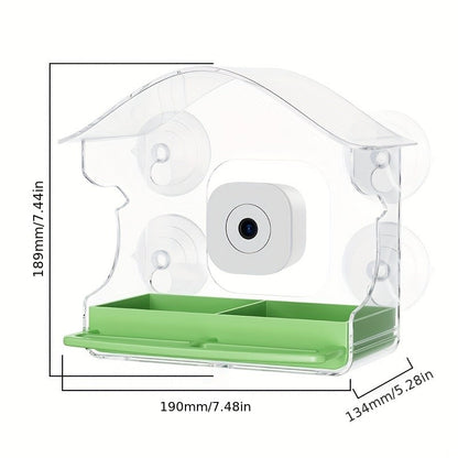 Smart Bird Feeder Camera 2K HD WiFi - AI Capture Night Vision