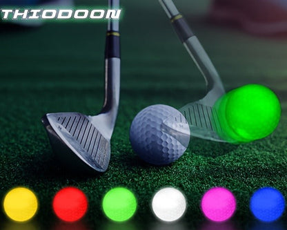 LED Golf Balls Glow in the Dark – 6 Pack Multi-Color Light Up Golf Balls for Night Play, Impact Activated, 40Hr Battery