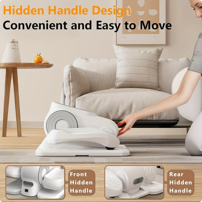 Under Desk Elliptical Machine – 12-Speed Electric Seated Leg Exerciser, Quiet & Portable Foot Pedal Trainer with Remote