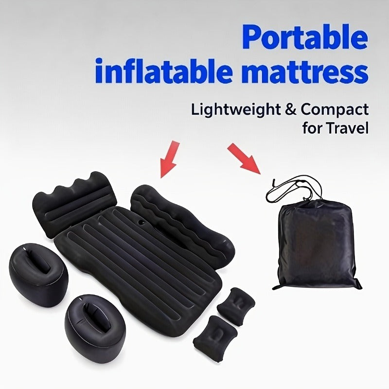 SUV Back-Seat Inflatable Mattress with Electric Pump, Storage Bag and Repair Kit in Four Colors