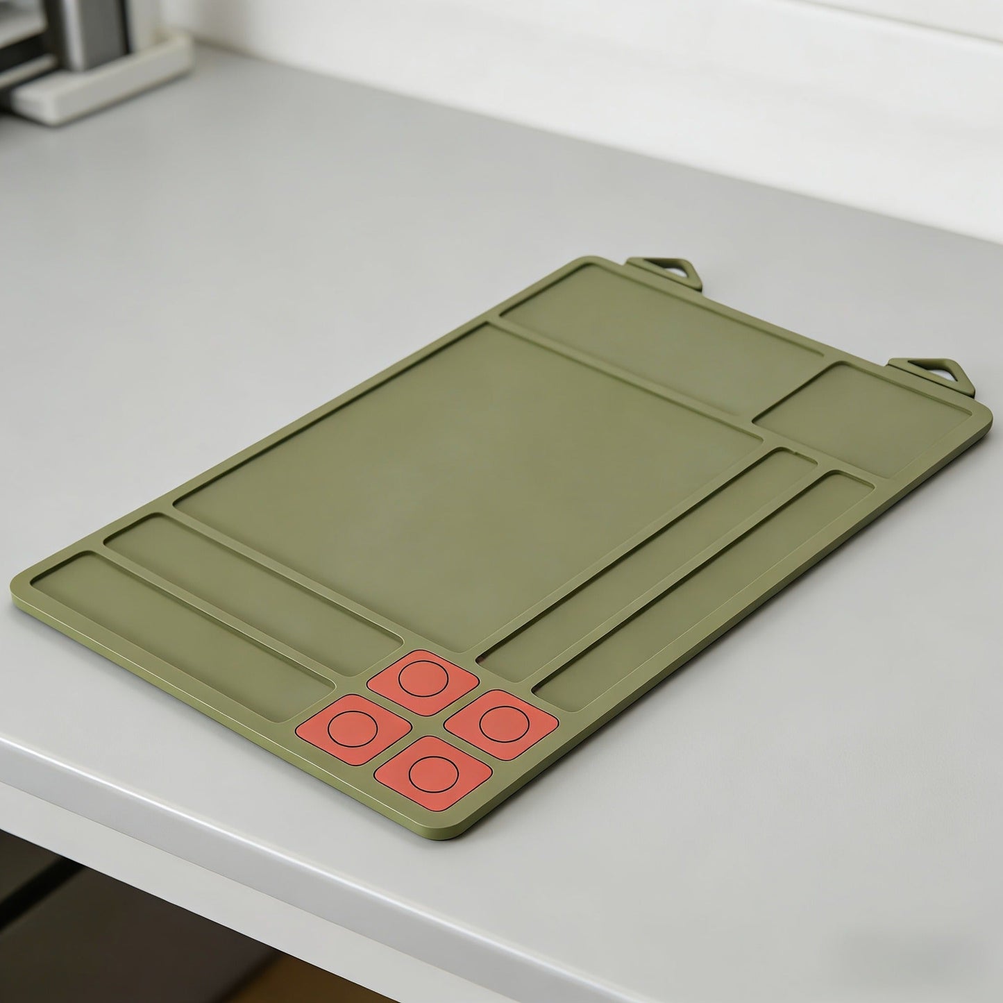 Gun Cleaning Mat with Magnetic Parts Tray – Heavy Duty Non-Slip Rubber Solvent-Resistant Pad for Pistol Rifle Handgun Maintenance