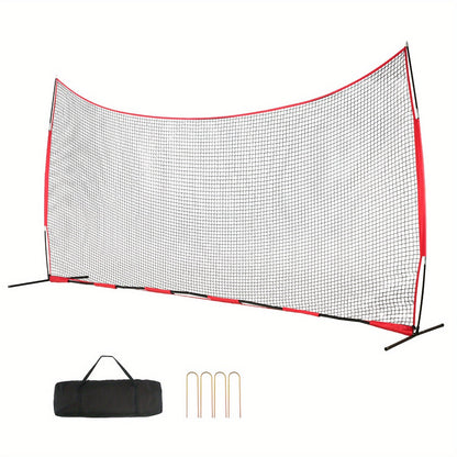 Sports Barrier Backstop Net with Carry Bag – Portable Protection Netting for Baseball Softball Lacrosse Soccer Hockey