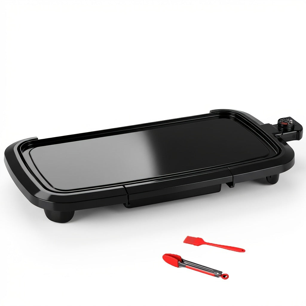 Electric Griddle Non-Stick Teppanyaki Grill Pan, Frying & Grilling All-in-One for Eggs, Steaks, Bacon