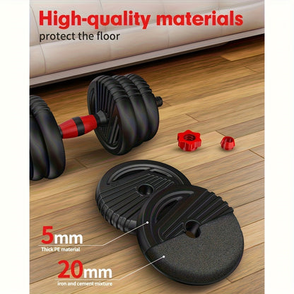 Adjustable Dumbbell and Barbell Weight Set with 20-, 30-, 70- or 90-Pound Pair Options and Kettlebell Handles