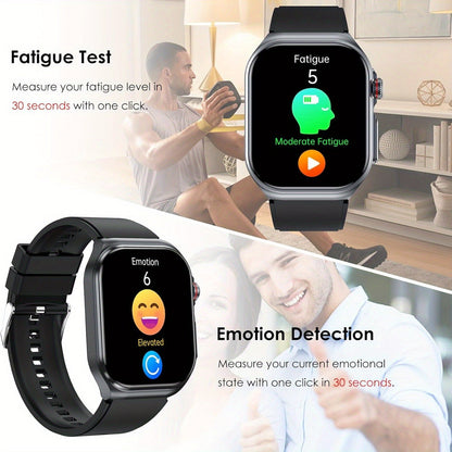 Smart Watch 2.04-Inch AMOLED Display with Bluetooth 5.3 Calling, 530mAh Battery and Six Strap Options