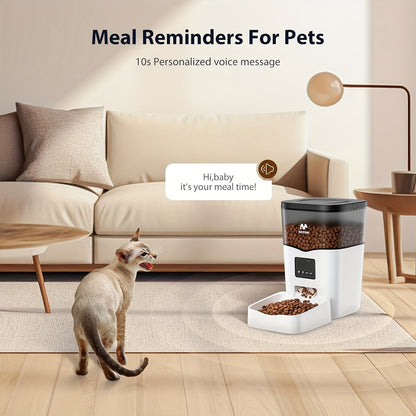 Smart WiFi Automatic Pet Feeder 101oz – App Control, Up to 10 Meals Per Day, HD Camera Option with 2.4G & 5G, Voice Assistant Compatible