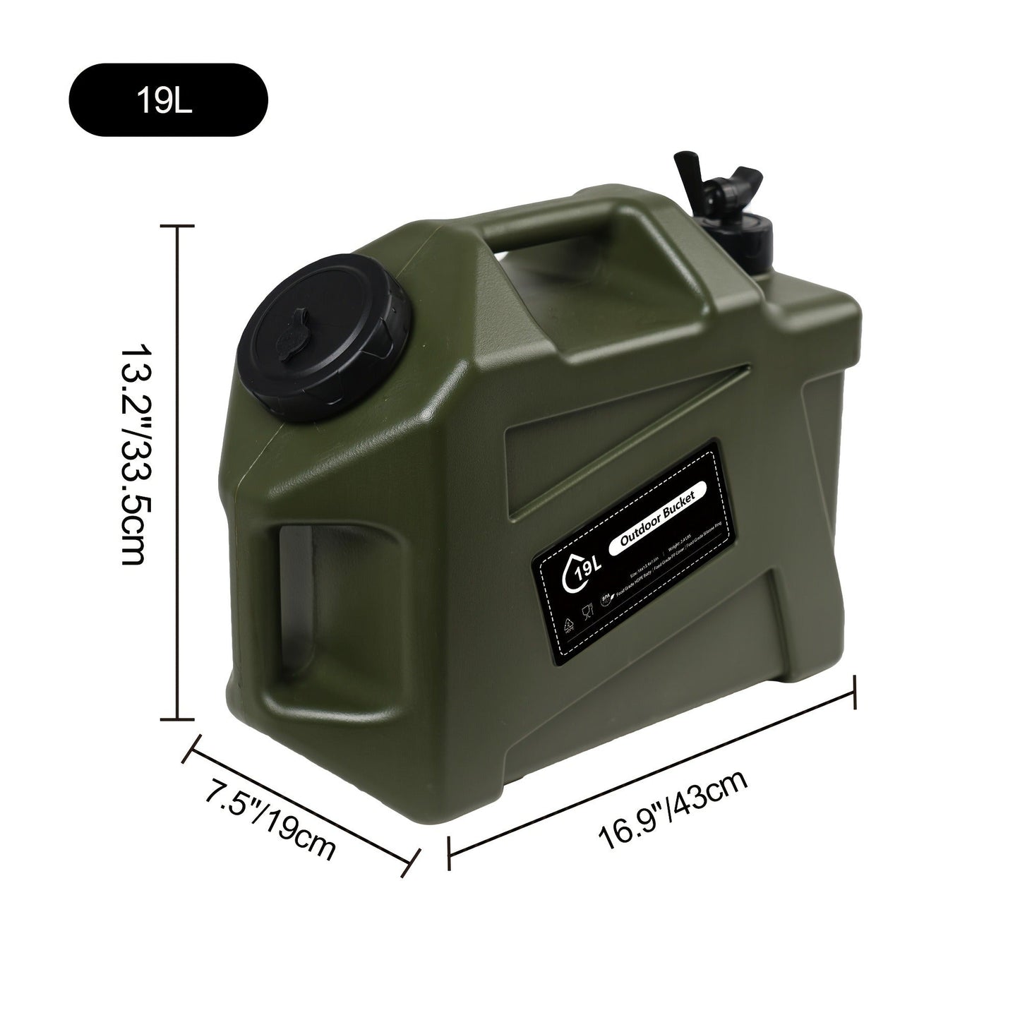 Water Storage Container with Spigot 2 Handles BPA Free PVC Collapsible Water Jug for Camping Outdoor RV Hiking Emergency Survival Portable