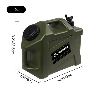 Water Storage Container with Spigot 2 Handles BPA Free PVC Collapsible Water Jug for Camping Outdoor RV Hiking Emergency Survival Portable