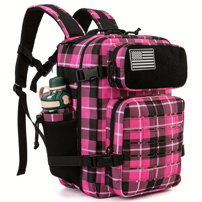 25L Tactical Laptop Backpack with Dual Side Bottle Pockets and Nine Color or Pattern Options