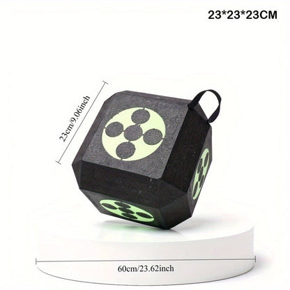 3D Archery Target Cube – Self-Healing Foam Multi-Faceted 23cm Block for Outdoor Backyard Range | Portable High-Density Target for Beginners