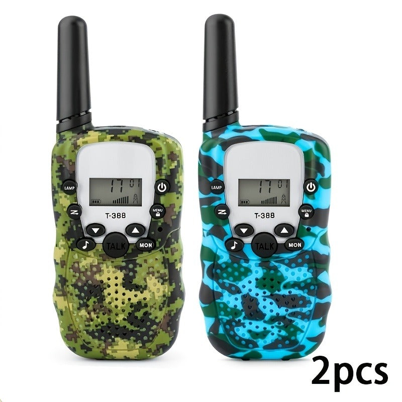 Colorful T-388 Two-Way Radio Set with LCD Screens in Two- or Four-Handset Packs for Outdoor Communication