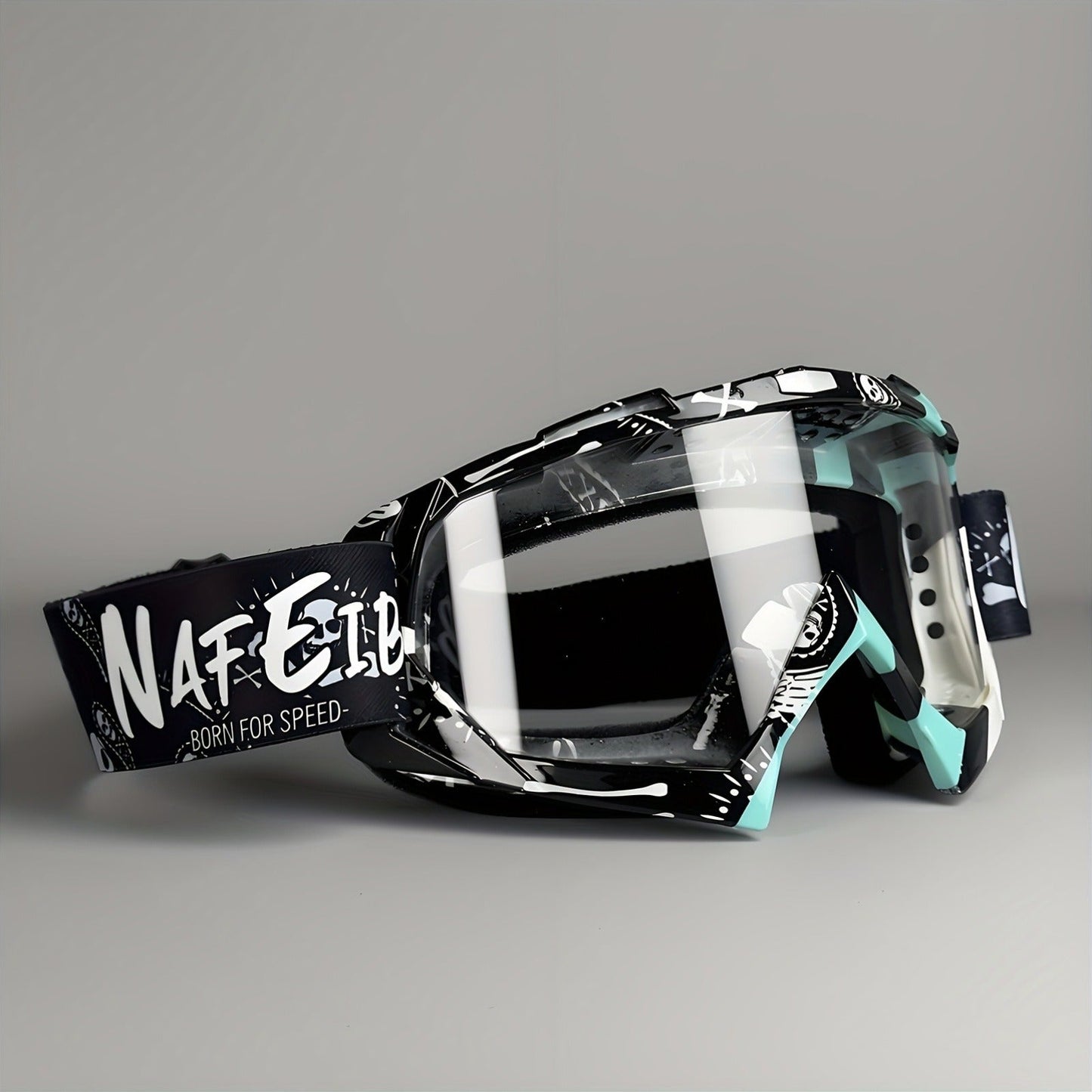 Ski Goggles Set with Black Headband – TPU Frame PC Lens Mirror Coating, Thick Foam Pad, Adjustable Strap, 28+ Color Styles