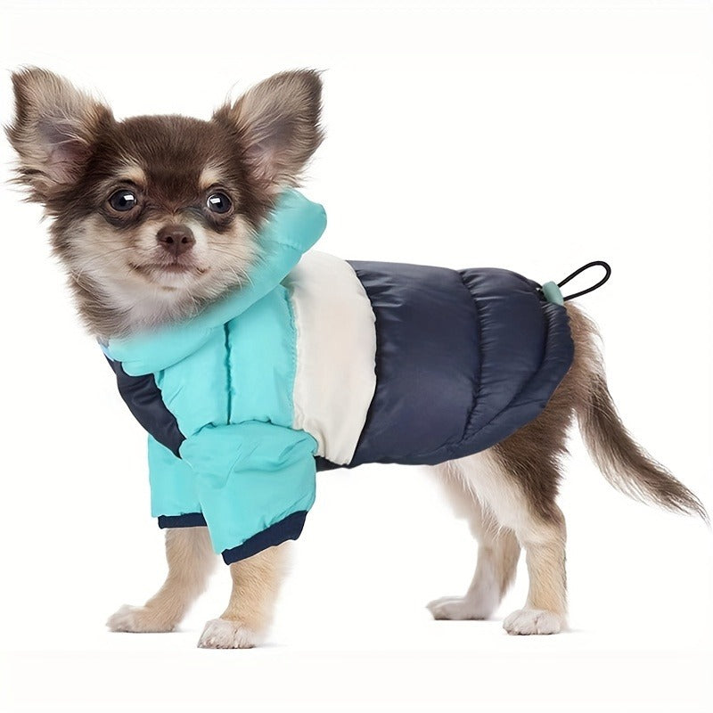 Dog Winter Coat Puffer Jacket Windproof Warm Padded Snow Vest for Small Breeds, Lightweight Outdoor Dog Clothes for Chihuahua Poodle