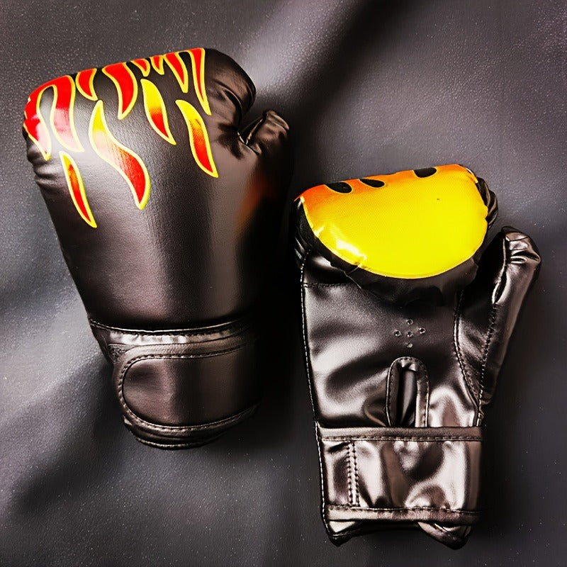 Boxing Training Gloves with Pearl Sponge Padding – Professional Shockproof Faux Leather Gloves for Muay Thai, Sparring