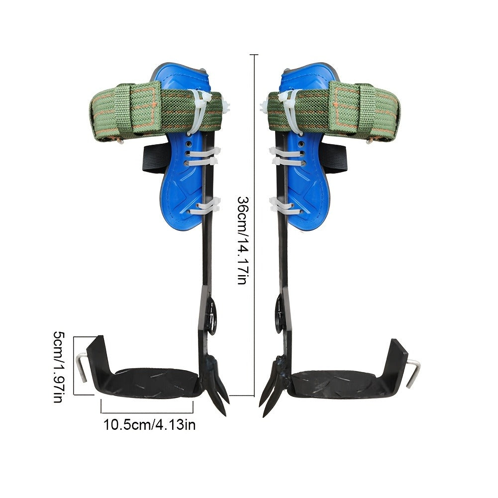 Tree Climbing Spikes Gear Set with Ankle Straps Portable Climbing Tools for Tree Maintenance Fruit Harvesting Hunting Observation Outdoor