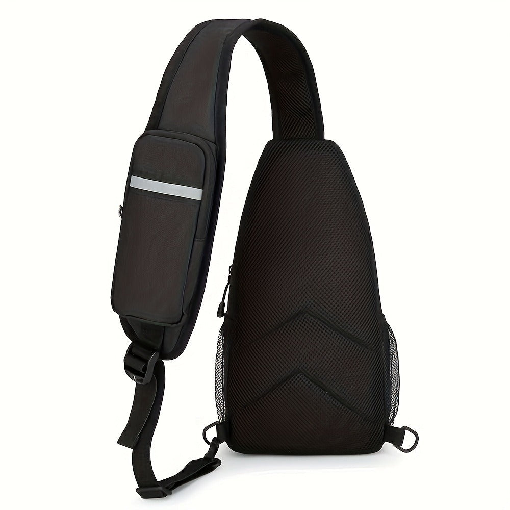 Lightweight Multi-Pocket Sling Crossbody Bag for Women and Men with Zip Compartments and 14 Color Styles
