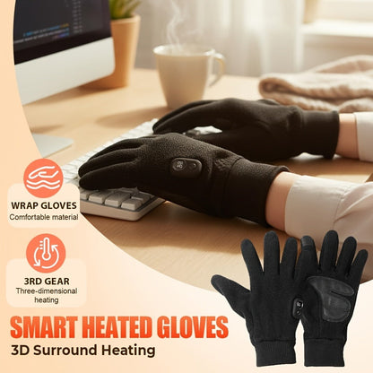 Half-Finger Heated Gloves with Digital Power Display, Three Heat Levels, USB-C Charging and One- or Two-Pair Options