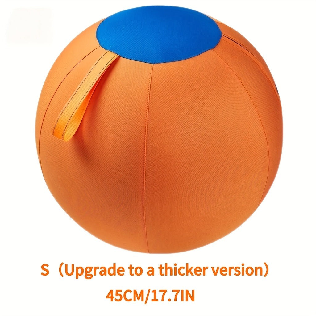 Horse Training Ball 21.7" Anti-Burst Silicone Grazing Ball with Cover & Hanging Belt for Horses Goats Dogs