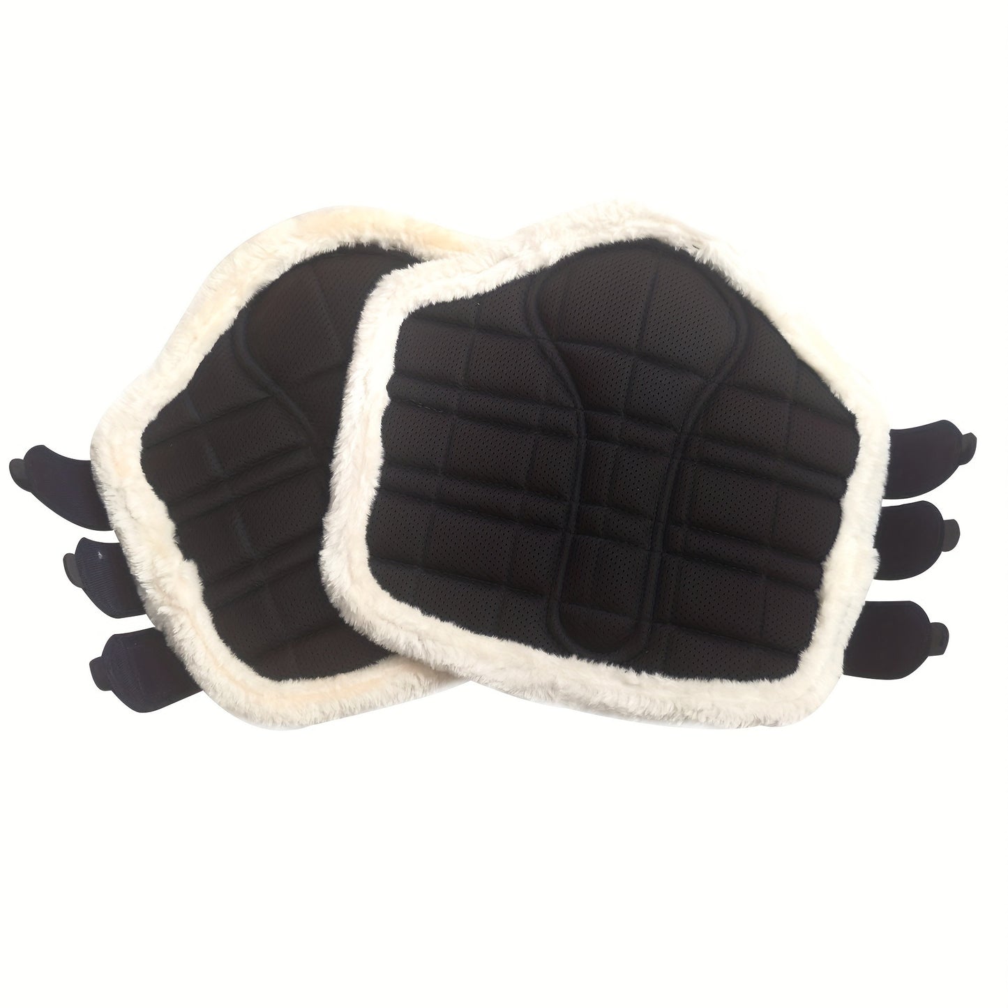 Horse Leg Wraps 1 Pair Breathable Mesh Faux Leather Protection Boots for Training Jumping, Quick-Fit Impact Absorbing Horse Leg Guards