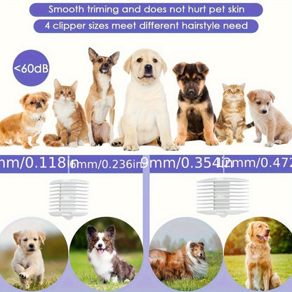 Pet Grooming Vacuum Kit 8-in-1 with 12000Pa Suction – Dog & Cat Hair Vacuum for Shedding, 6 Grooming Tools, 74oz Dust Cup, Low Noise