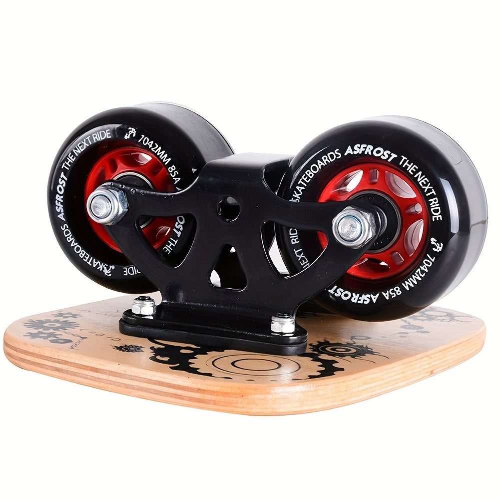 Split Drift Skateboard with PU Wheels & High-End Bearings | 7-Layer Maple Deck Anti-Slip Portable Roller Road Drift Skates Plate