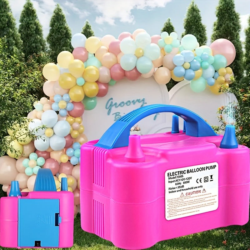 Electric Balloon Pump Double Nozzle 600W – Portable Fast Balloon Blower Inflator for Party Decoration, Birthday, Wedding & Events