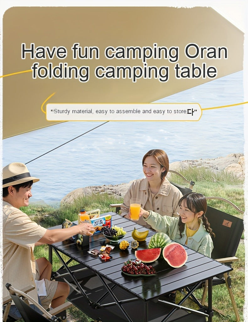Foldable Roll-Up Camping Picnic Table with Carry Bag | Portable Outdoor Table for Camping Beach Backyard BBQ Parties Patios | Lightweight