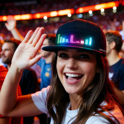 Programmable LED Hat with APP Control – Custom Text, Animation & Graffiti Display, USB Rechargeable, Adjustable Fit for Men & Women