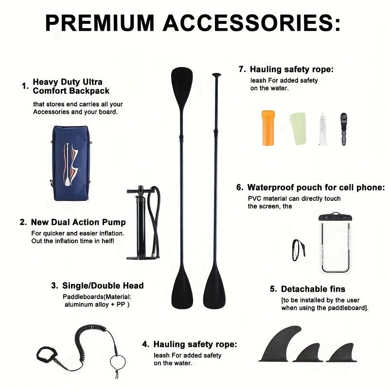 Ultralight Inflatable SUP Board Wide Stable Design Non-Slip EVA Deck Portable Quick-Dry All-Season Performance for All Skill Levels