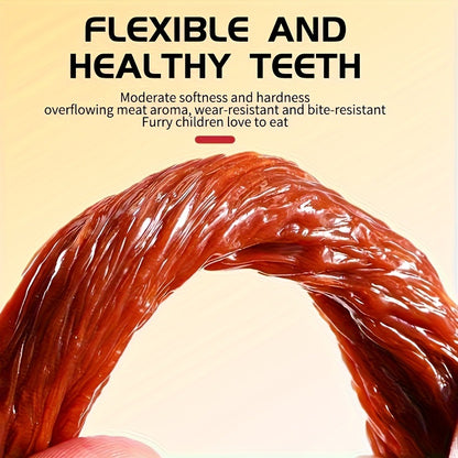 Beef Tendon Dog Chews – Natural Beef Strips Cubes & Diced Beef with Egg Yolk, High Protein Long-Lasting Dental Chews & Training Treats