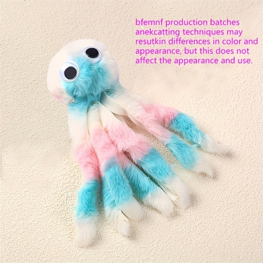 Cat Kick Toy Octopus 5-Pack – Cute Stuffed Chew & Kick Plush Toy for Indoor Cats, Teaser Wand Replacement Heads