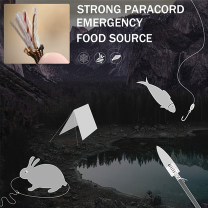 Paracord Survival Bracelet 2-Pack – 5-in-1 Tactical Emergency Bracelet with Fire Starter, Compass, Loud Whistle & Scraper