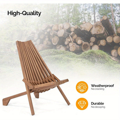 Wood Folding Outdoor Chairs Set of 1/2/4 for Camping, Travel and Outdoor Use, with the Listed Configuration