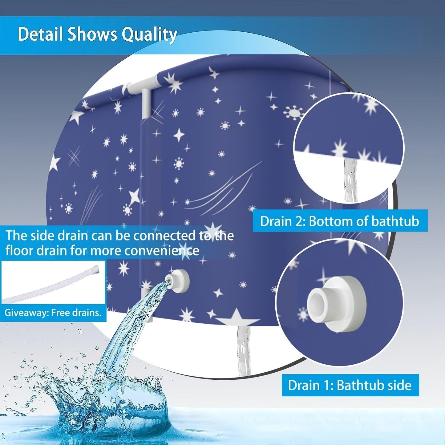 Inflatable Swimming Pool 870 Gallon, Foldable Family Pool for Outdoor Backyard, Kids & Adults, Portable Above Ground Pool