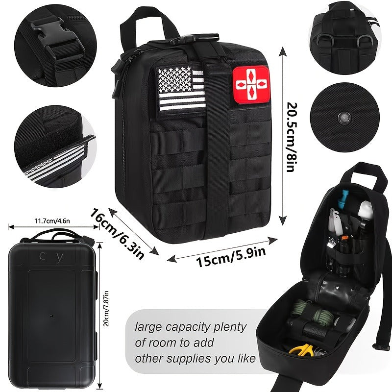 Outdoor Survival Gear Set 11/13/258-Piece – Professional Emergency Kit with Fire Starter & Compass | Multi-Tool Outdoor Equipment